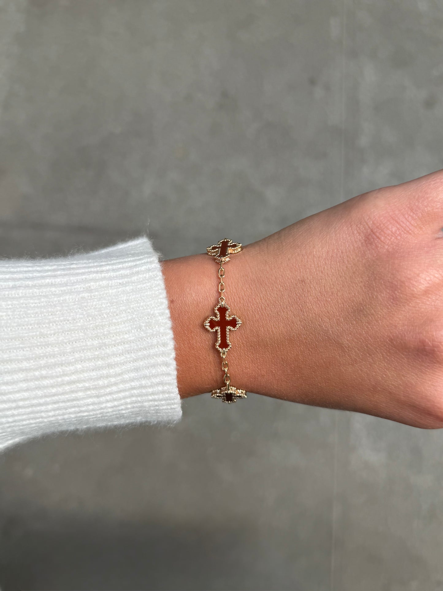 Ladies Black Cross Bracelet