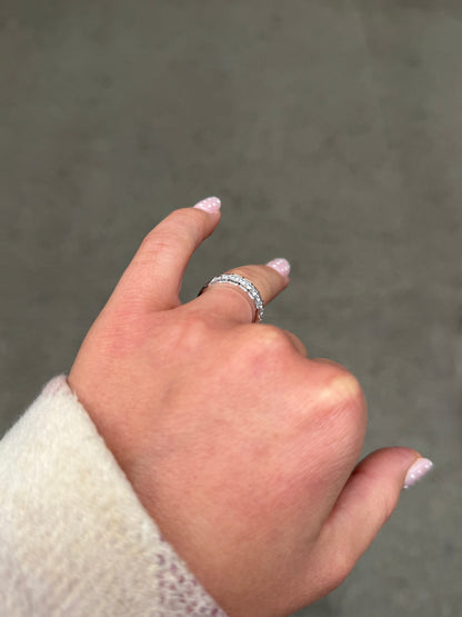 Ladies Multi-Row Baguette and Round Diamond Ring