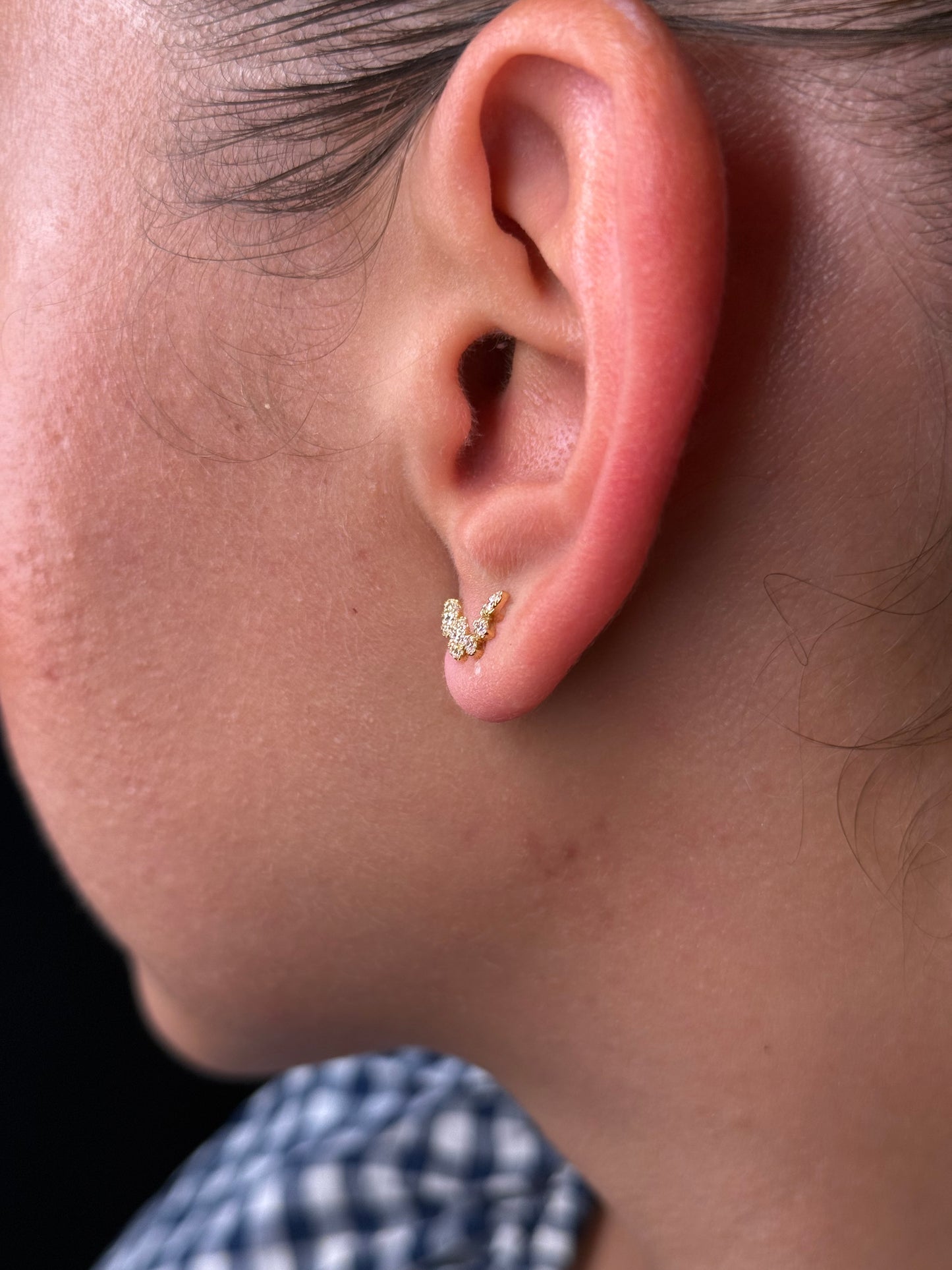 Ladies Pear Marquise Cluster Climber Earring