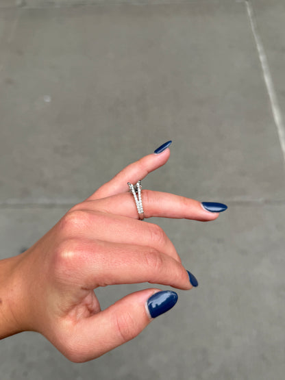Ladies Split Cathedral Engagement Ring