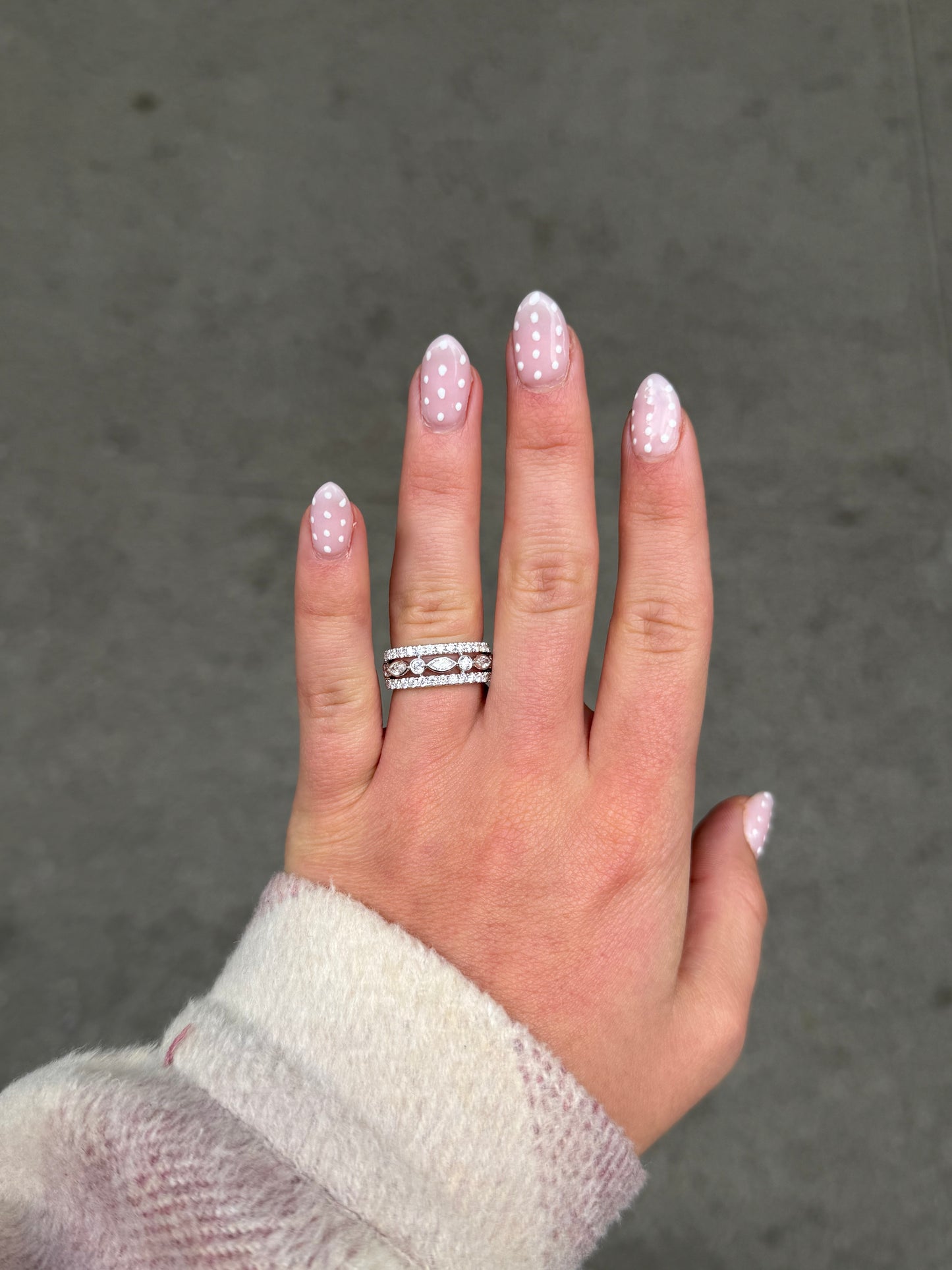 Ladies Alternating Marquise and Round Diamond Band