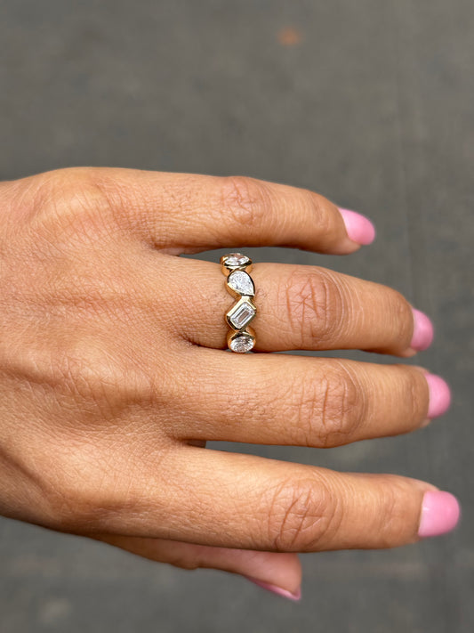 Ladies Multi-Shaped Lab Grown Diamond Band