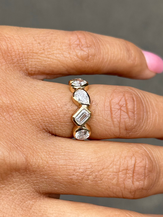 Ladies Multi-Shaped Lab Grown Diamond Band