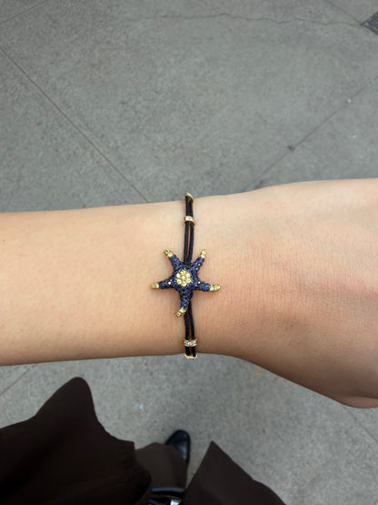 Ladies Threaded Slider Starfish Bracelet