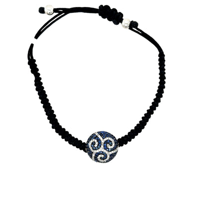 Ladies Threaded Slider Swirl Bracelet