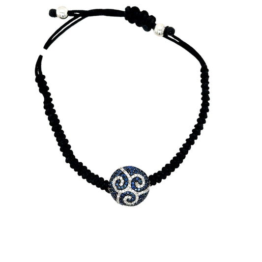 Ladies Threaded Slider Swirl Bracelet