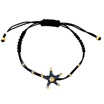 Ladies Threaded Slider Starfish Bracelet