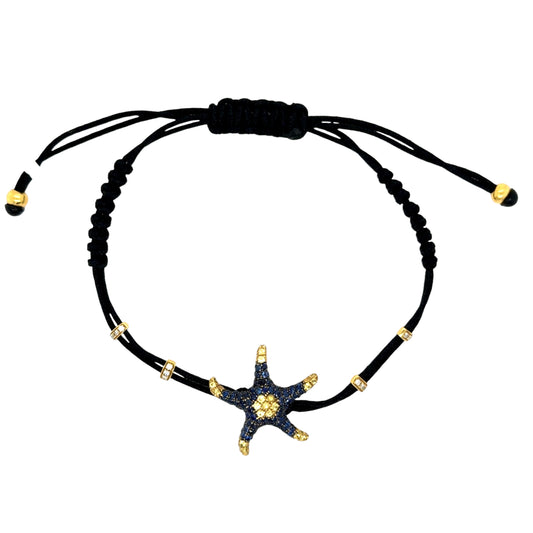 Ladies Threaded Slider Starfish Bracelet
