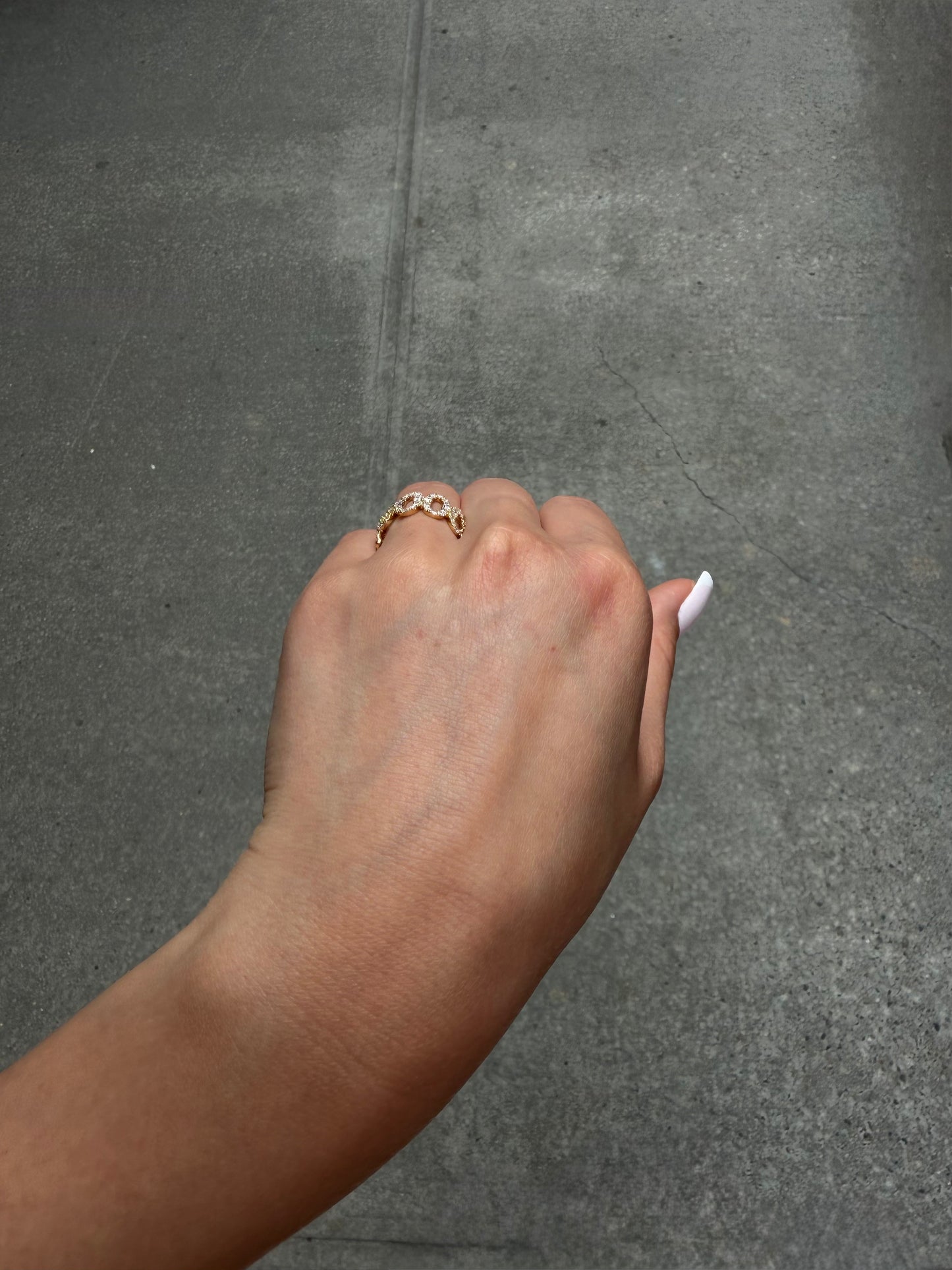 Ladies Open Middle Oval Shape Ring