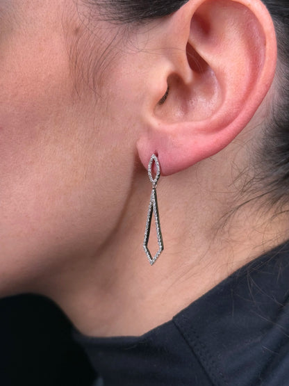 Ladies Fancy Hallow Diamond Earrings