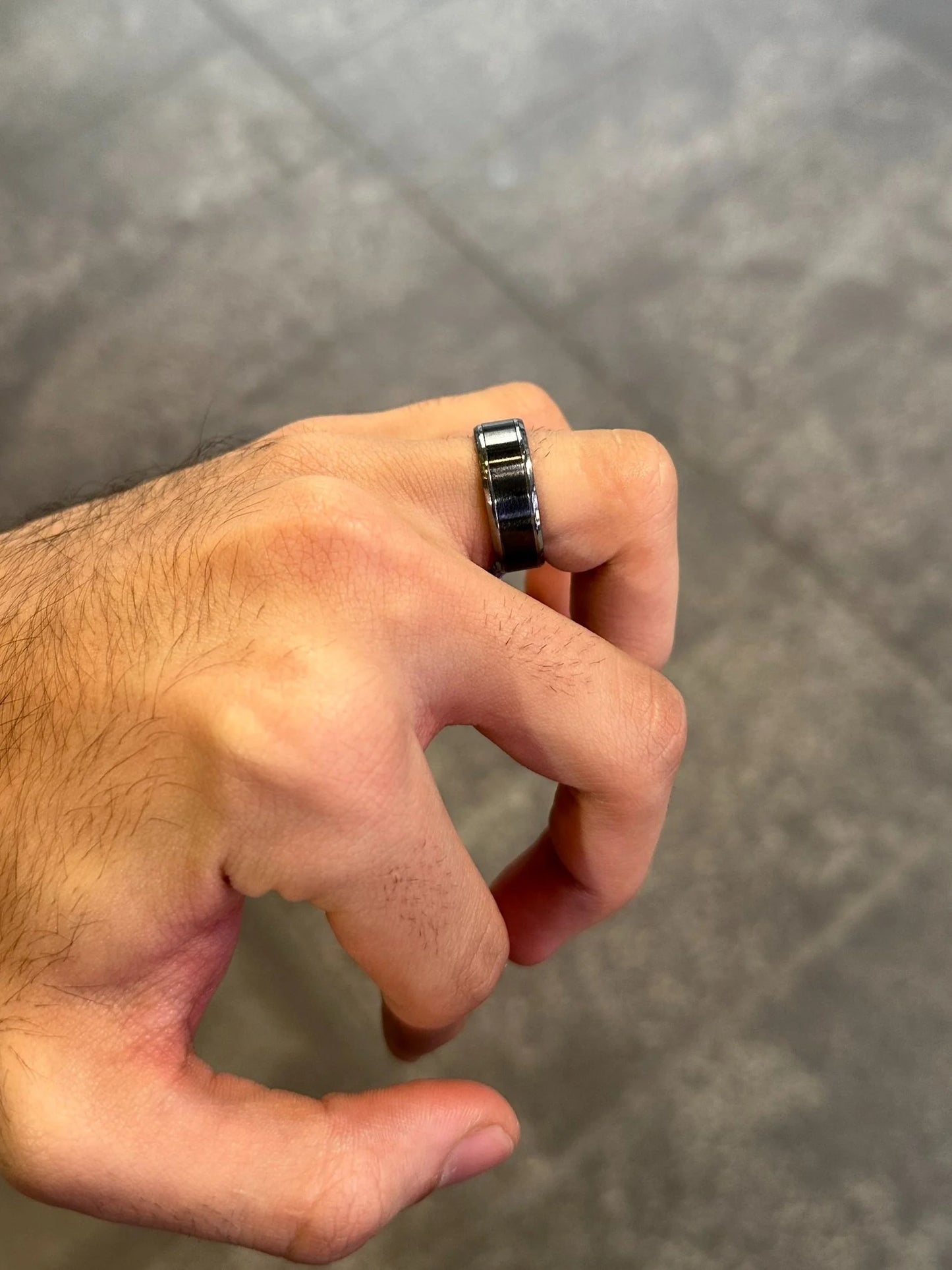 Men’s Grey Tantalum Wedding Band
