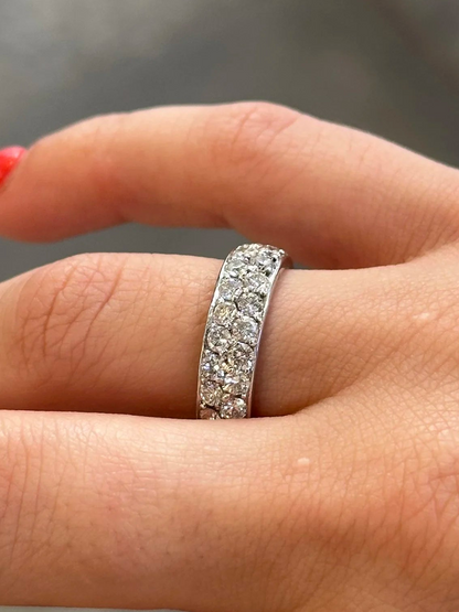 Ladies Round Diamond Eternity Band