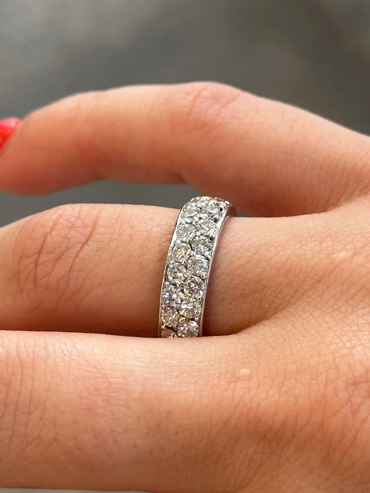 Ladies Round Diamond Eternity Band