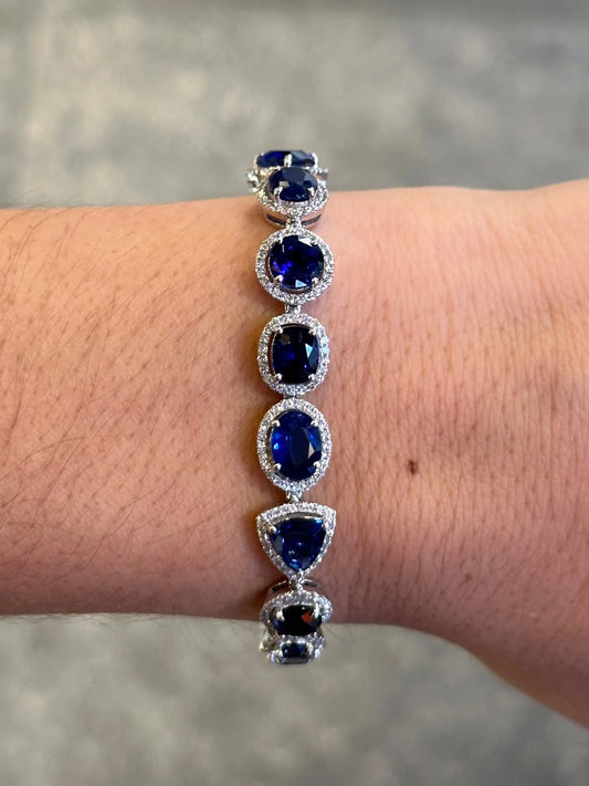 Ladies Large Multi-Shaped Sapphire Bracelet