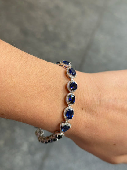 Ladies Large Multi-Shaped Sapphire Bracelet