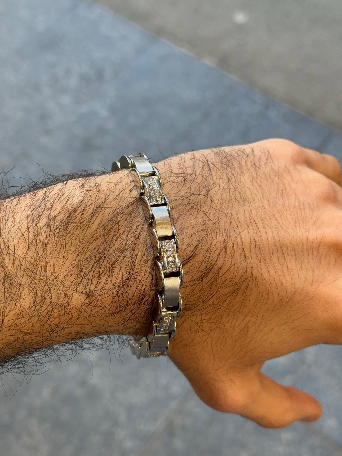 Men’s Fancy Round Diamond Bracelet