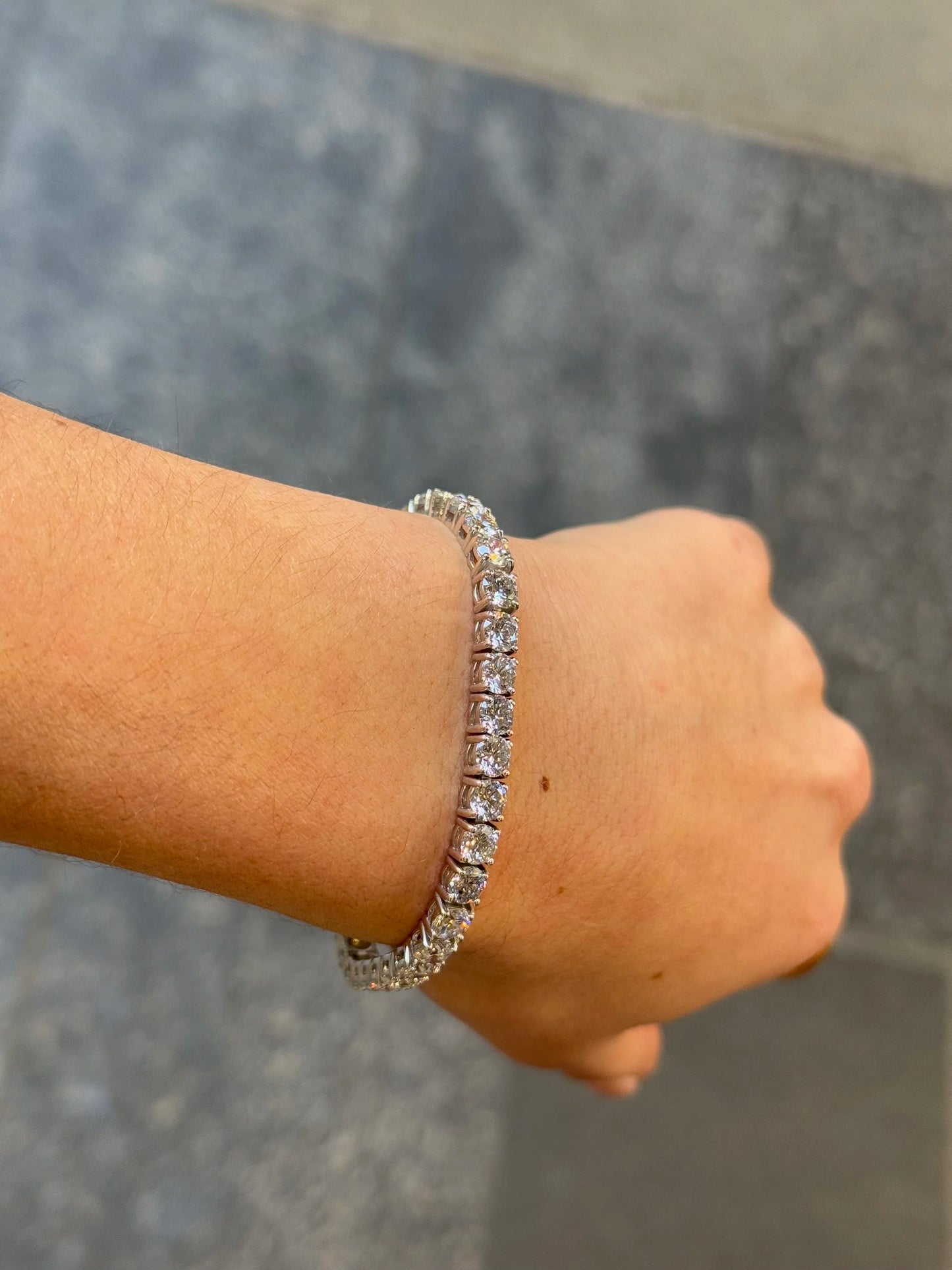 14ct Lab Grown Tennis Bracelet