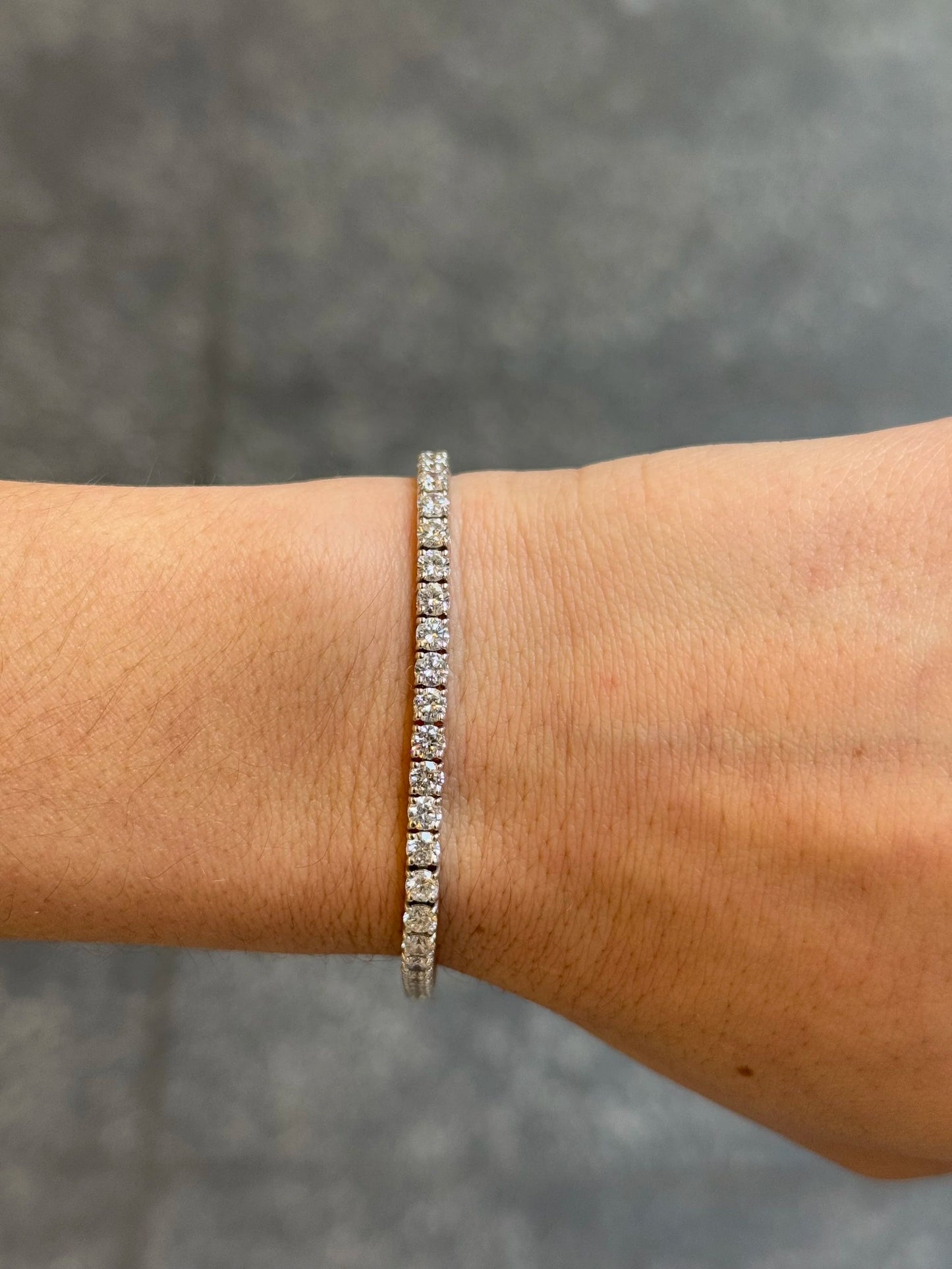 7ct Lab Grown Tennis Bracelet