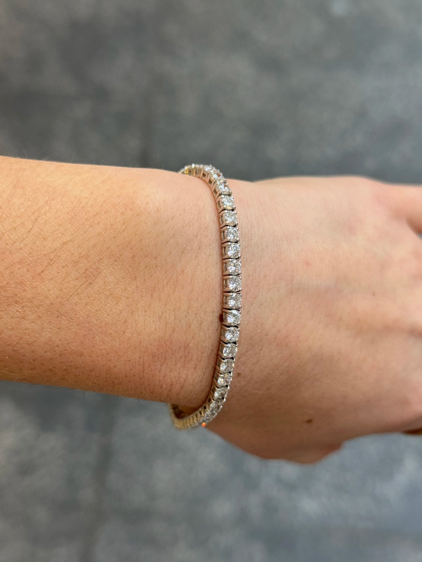 7ct Lab Grown Tennis Bracelet