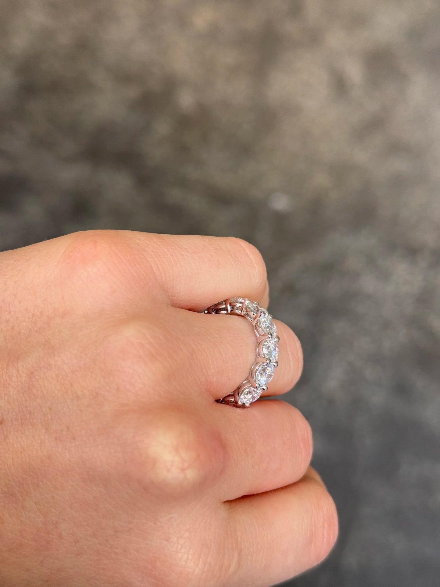 Ladies Lab Grown 5.50ct Eternity Wedding Band
