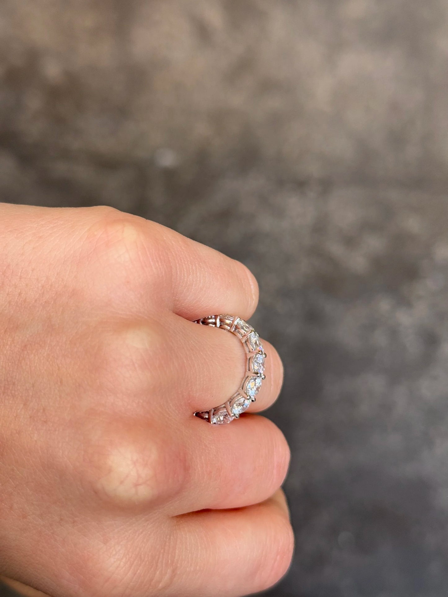 Ladies Lab Grown 4.50ct Eternity Wedding Band