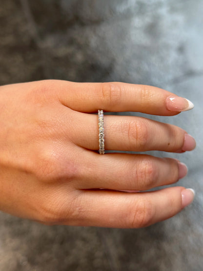 Ladies Halfway Diamond Wedding Band