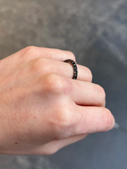 Ladies Black Diamond Eternity Wedding Band
