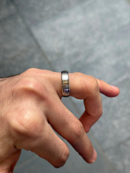 Men's Dome Matte and Polish Finish Wedding Band