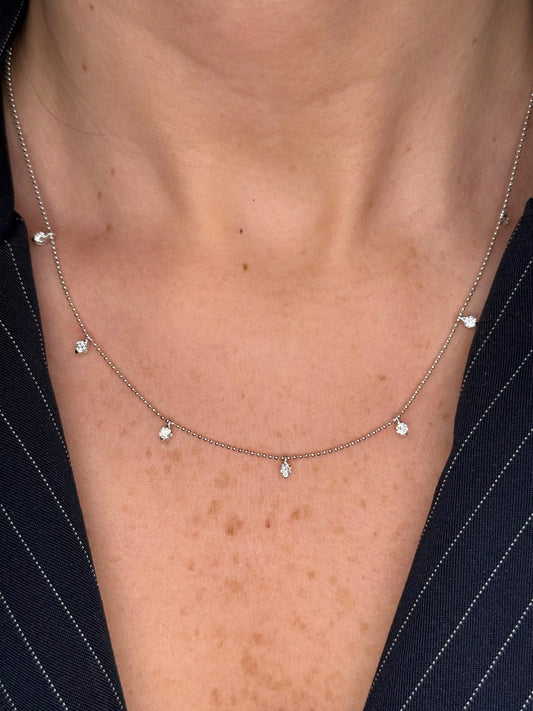 Ladies Seven Diamond Necklace