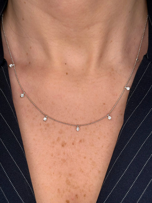 Ladies Seven Diamond Necklace