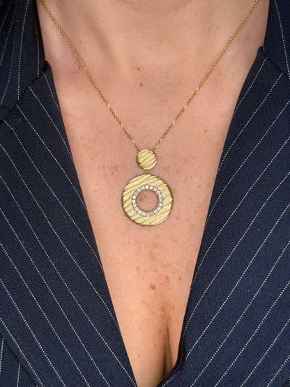 Ladies Gold and Diamond Pendant