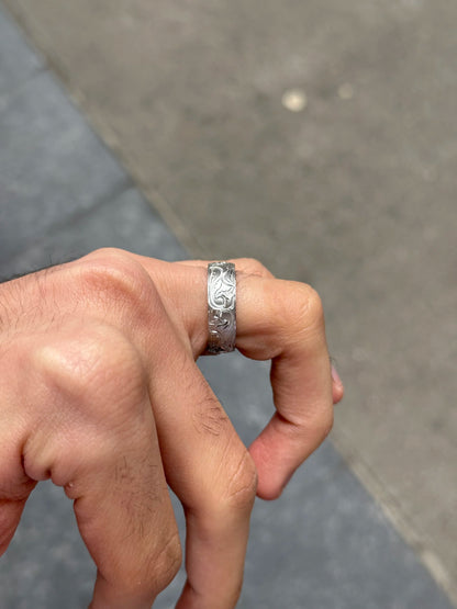 Men's Fancy Hand Engraved Wedding Band
