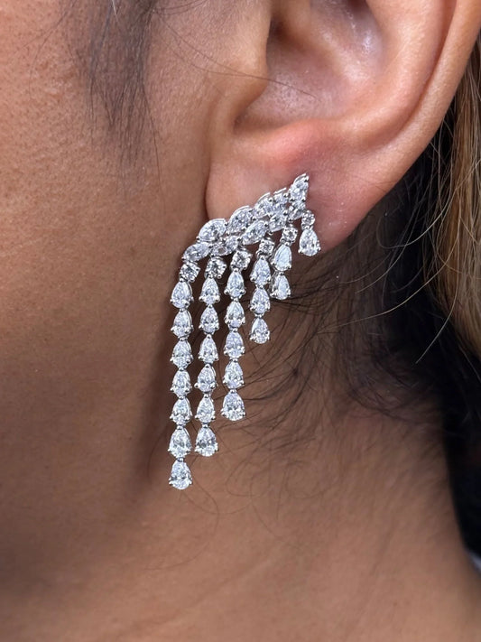 Ladies Graduated Dangling Fancy Gala Earrings
