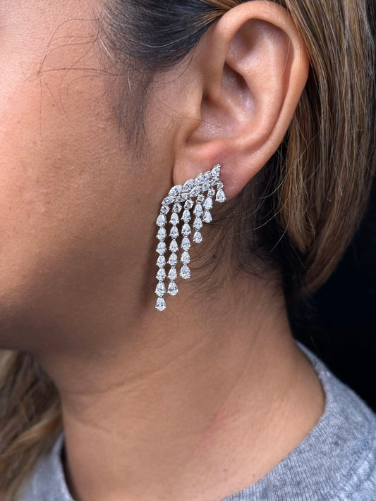 Ladies Graduated Dangling Fancy Gala Earrings