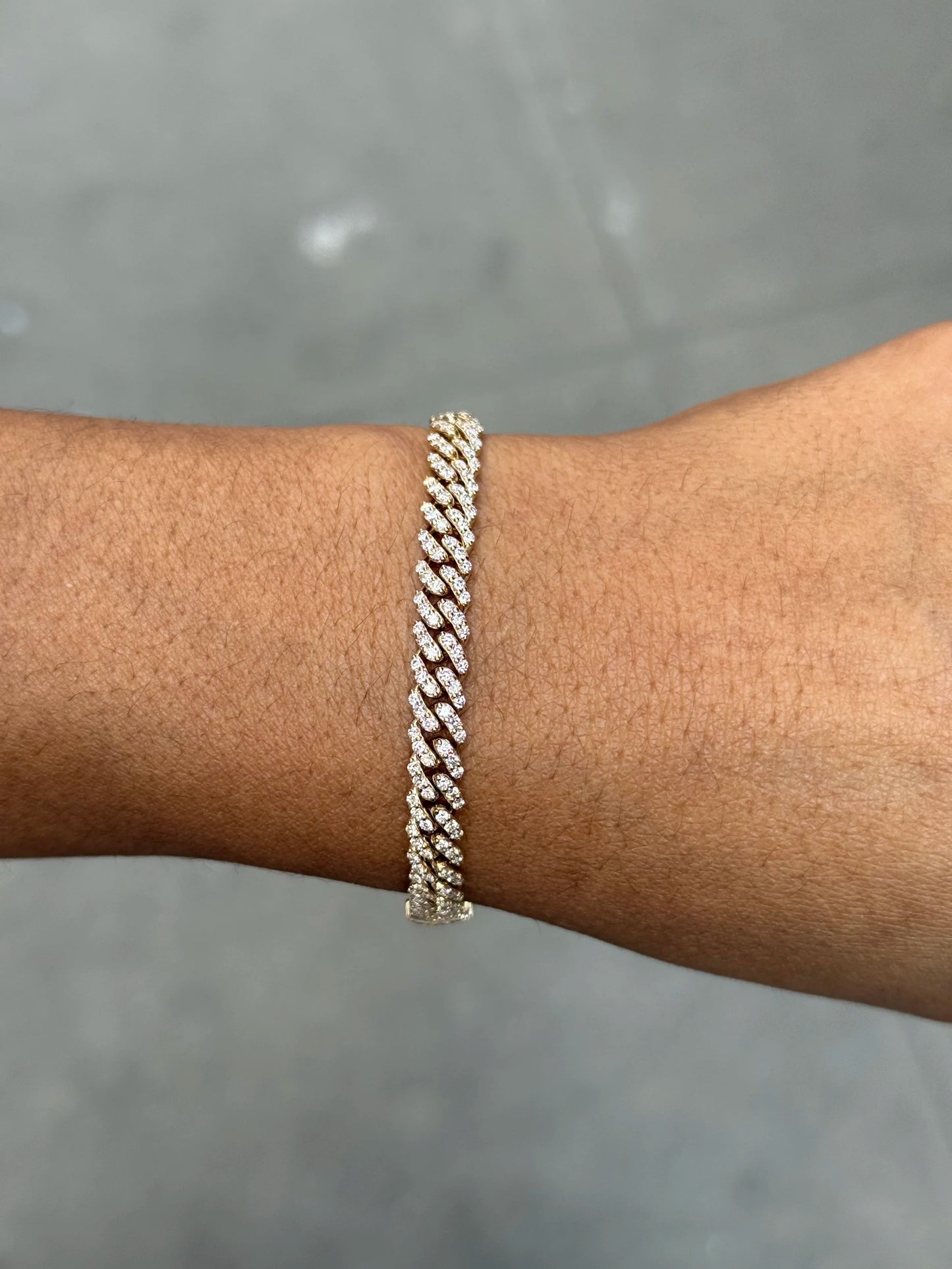 Ladies Pave Set Miami Cuban Bracelet