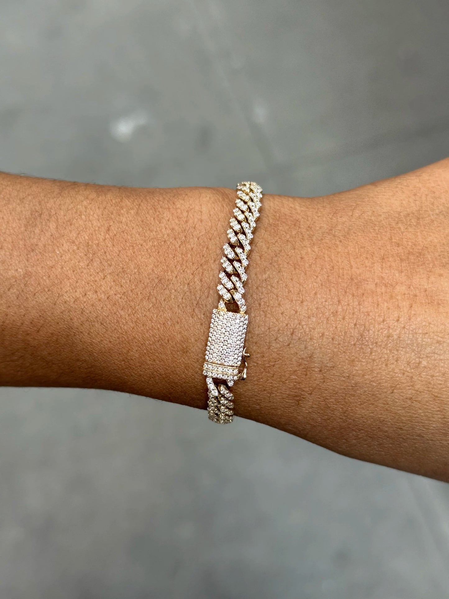 Ladies Pave Set Miami Cuban Bracelet