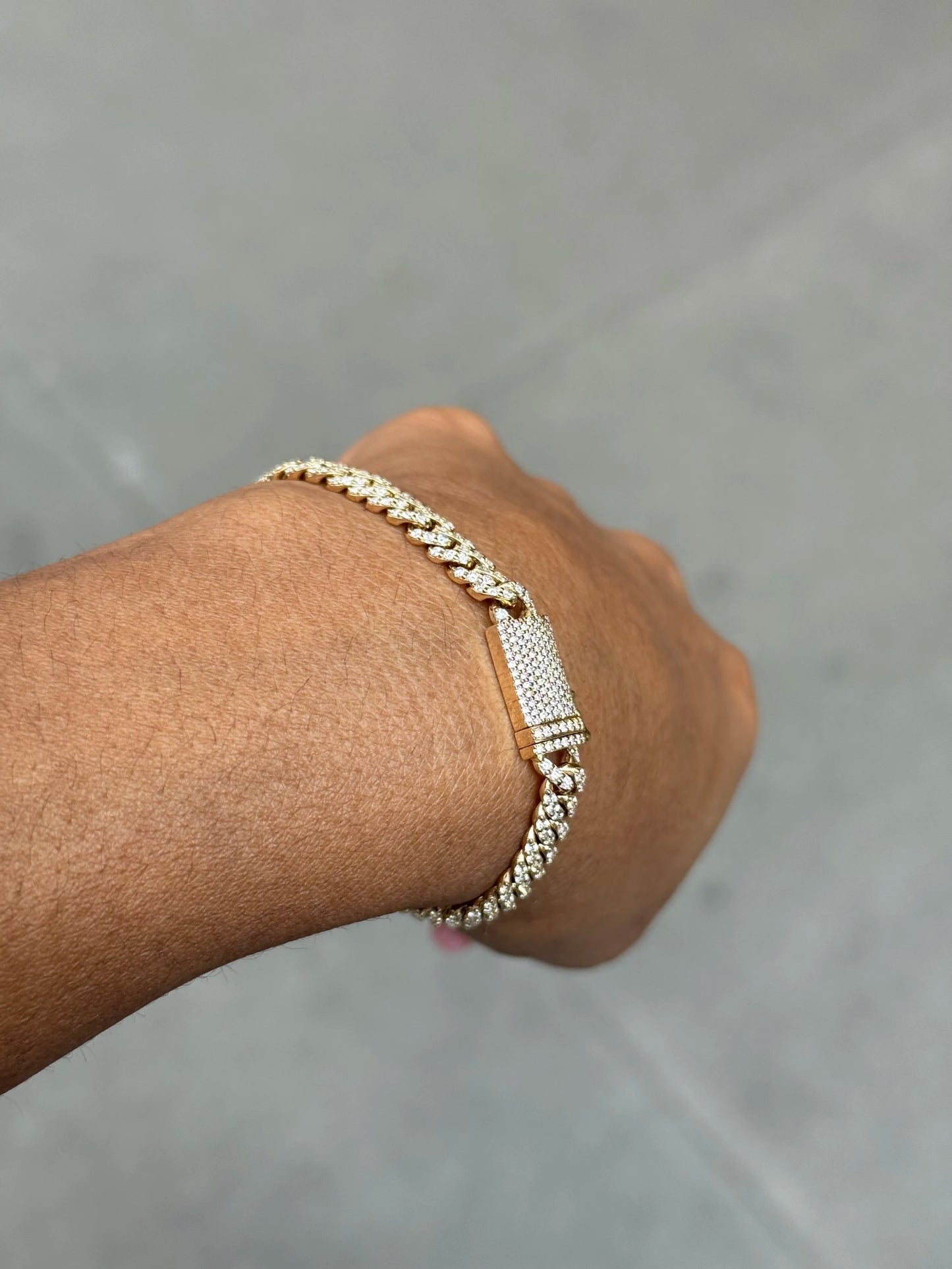 Ladies Pave Set Miami Cuban Bracelet