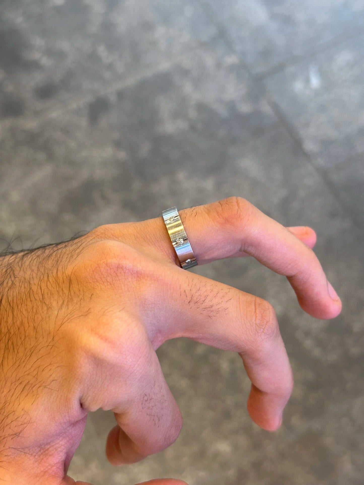 Men’s Spaced Out Handcrafted Diamond Wedding Band