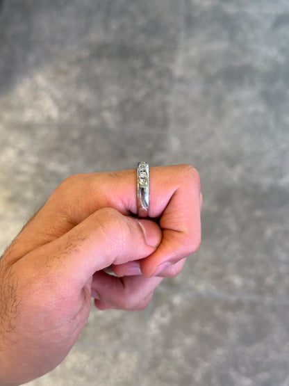 Men’s Five Stone Channel Set Wedding Band