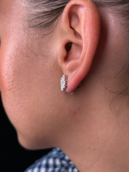 Ladies Cluster Clover Shaped Earring