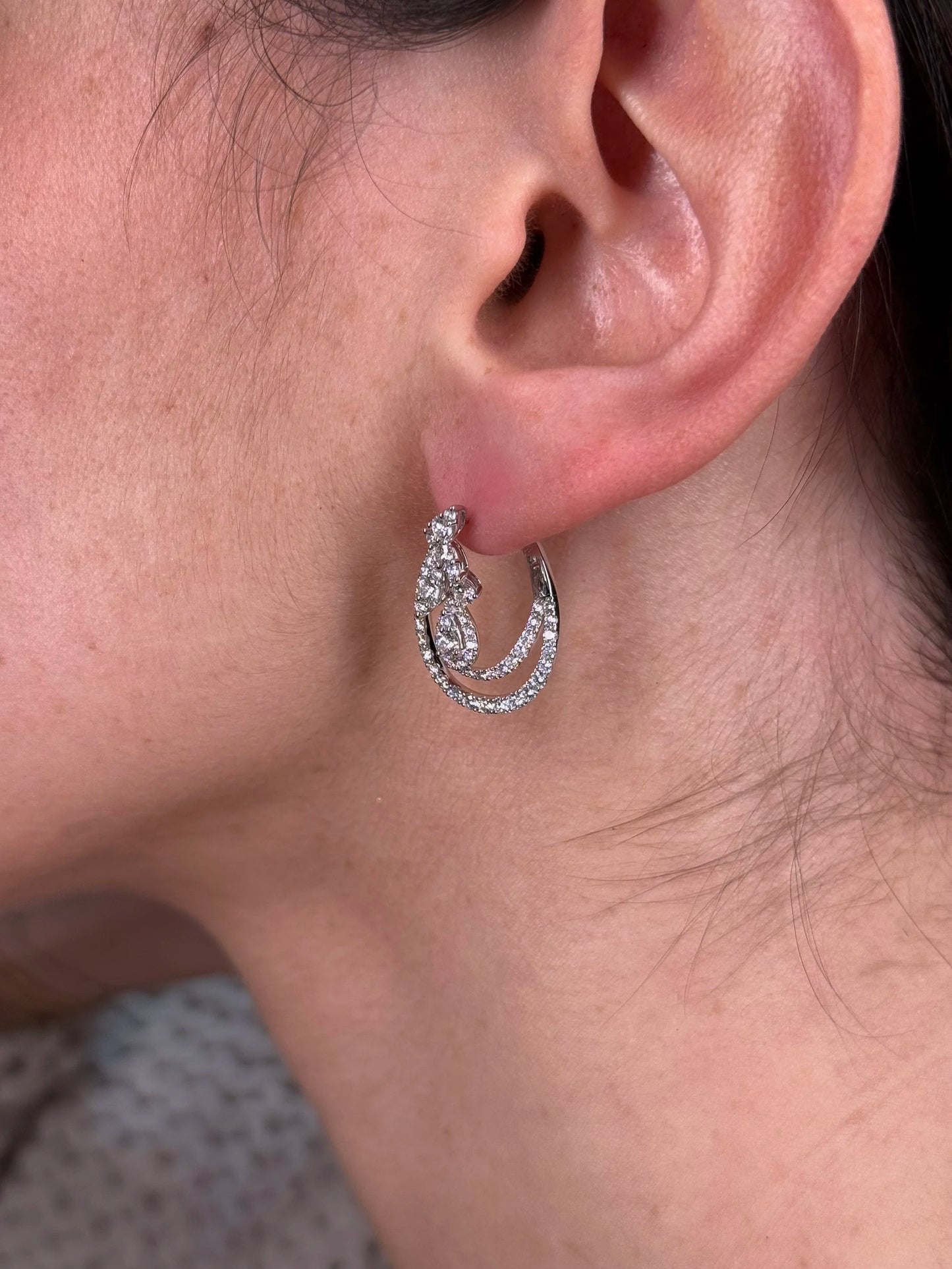 Ladies Fancy Diamond Earrings