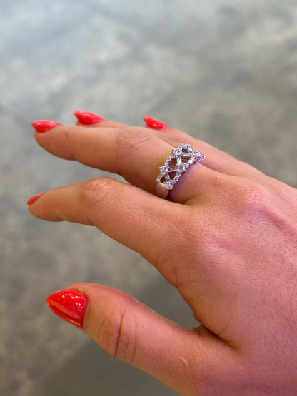 Ladies Baguette and Round Diamond Band